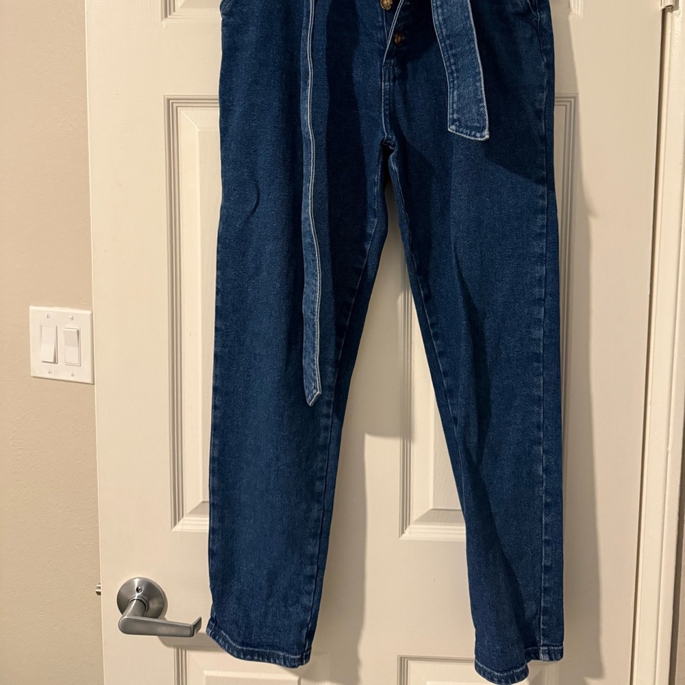 Sezane High Rise Women Jeans - Dark Blue - Picture 2 of 4